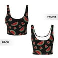thumbnail image 5 of Fotbe Watermelon Pattern Womens' Sports Bra Longline Wirefree Padded with Medium Support Sports Moisture-Wicking Workou Vest,Tank Top-XX-Large, 5 of 9