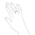 thumbnail image 3 of Bling Jewelry Womens  Blue Opal Inlay Stackable 1/2 Eternity Band Ring Sterling Silver, 3 of 6