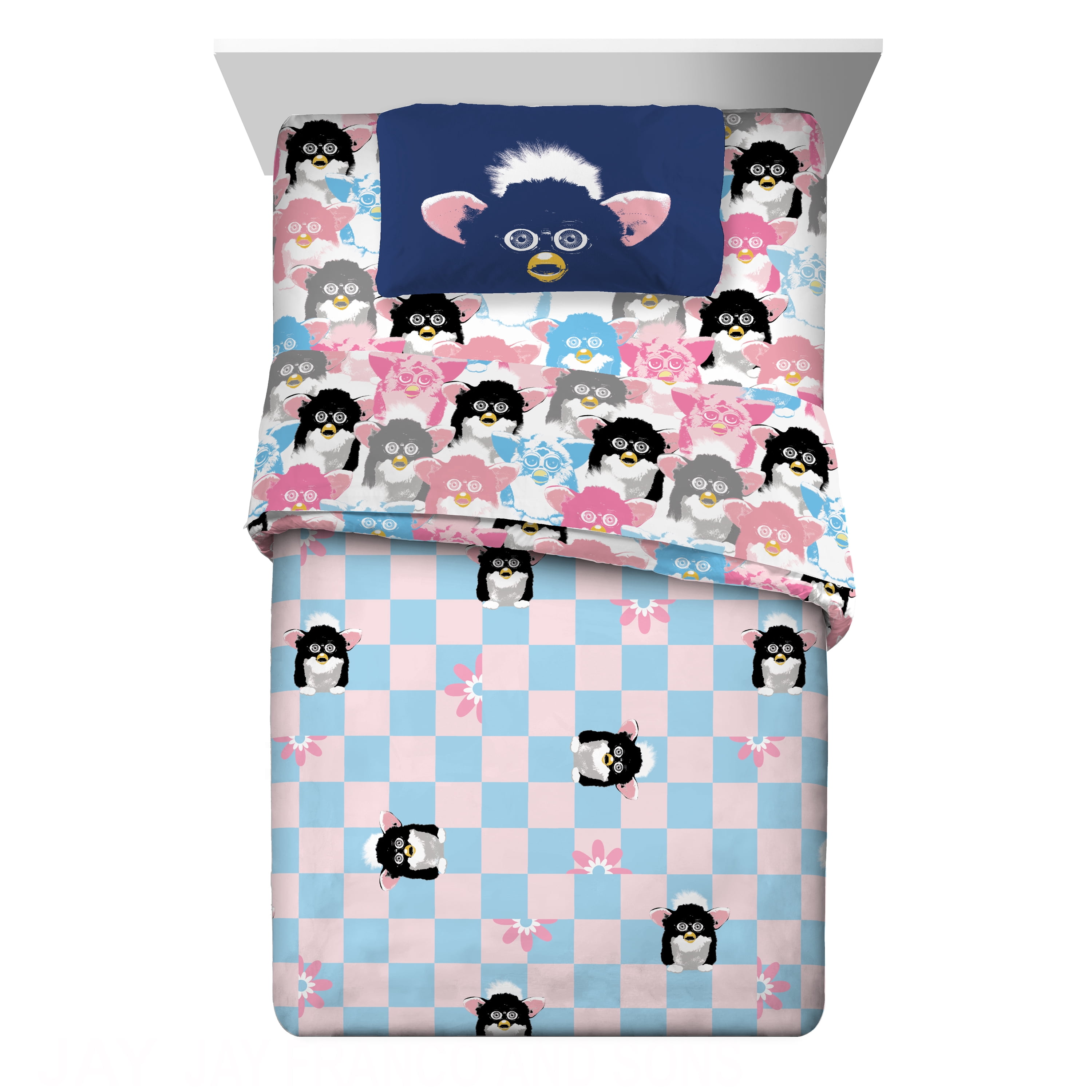 Furby Kids Twin Bed in a Bag, 4Pc Bedding Set, Comforter and Sheets
