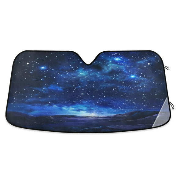 Bright Star in Sky Car Windshield Sun Shade Foldable Car Front Window Visor Heat and UV Protection 53x23.5