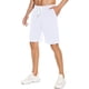 thumbnail image 5 of Pantalones cortos casuales para hombre Pantalones cortos elásticos con bolsillo activo para gimnasio blanco 2xl, 5 of 5