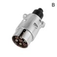 thumbnail image 1 of Car 7-hole Plug Trailer Adapter Truck Interface Rv Power Cord Socket Connector, 1 of 4