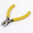 thumbnail image 2 of Unique Bargains Yellow Plastic Coated Handle Spring Loaded Side Cutting Diagonal Pliers 4" 10cm, 2 of 2