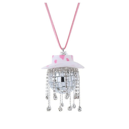

BNisBM Discos Car Accessory Rear View Ornament Cowboy Hat Discos Car Charm AccessoriesWomen Household Props Ornament Hot-Selling Model