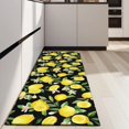 thumbnail image 4 of Yellow Lemon Fruit Flowers Black Pattern Kitchen Rug Mat,Kitchen Runner Rugs Non Skid Washable,Decorative Kitchen Floor Mats for Kitchen,Sink,Laundry,17"X47", 4 of 5