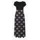 thumbnail image 4 of ICHUANYI Clearance Fashion Women Summer Printing Causal Round Neck Short Sleeve Long Dress(Yellow, M) ICHUANYI WER2023081115577, 4 of 4