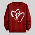 thumbnail image 5 of WREESH Mens Valentines Sweatshirts Graphic Oversized Sweatshirts Loose Casual Heart Printed Round Neck Pullover Tops Spring Shirt Red, 5 of 6