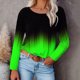 thumbnail image 1 of Puntoco Moda Mujer Cuello Redondo Manga Larga Estampado Casual Camiseta Blusa Puntoco Puntoco-1702, 1 of 5