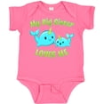 thumbnail image 3 of Inktastic My Sister Loves Me Cute Narwhal Boys or Girls Baby Bodysuit, 3 of 5