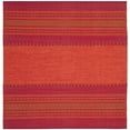thumbnail image 4 of SAFAVIEH Montauk Ben Striped Soft Braided Cotton Runner Rug, Orange/Red, 2'6" x 12', 4 of 8