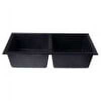 ALFI brand AB3420UM-BLA Black 34" Undermount Double Bowl Granite Composite Kitchen Sink