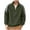 Army Green(mens shirts), variant on GuangCheng George Mens Ribbed Half Zip Pullover Sweatshirts,Contrast Shoulder Panels,Casual Sporty Tops,Oversized Loose Tops,Army Green,Size L