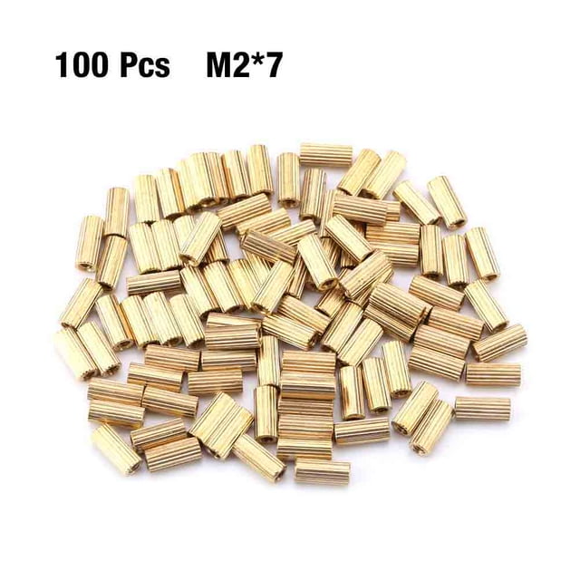 100pcs M2 Laiton Femelle Femelle Standoff Set pour Carte Principale d'Ordinateur M2x7