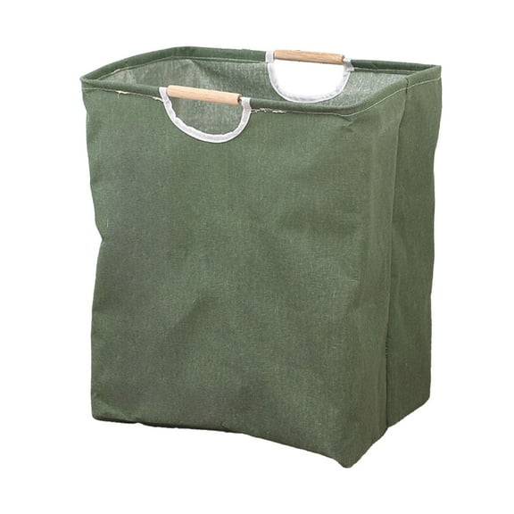 Qholemyo Foldable Waterproof Fabric Laundry Basket Handbag For Bathroom With Storage For Closet Storage Organizer