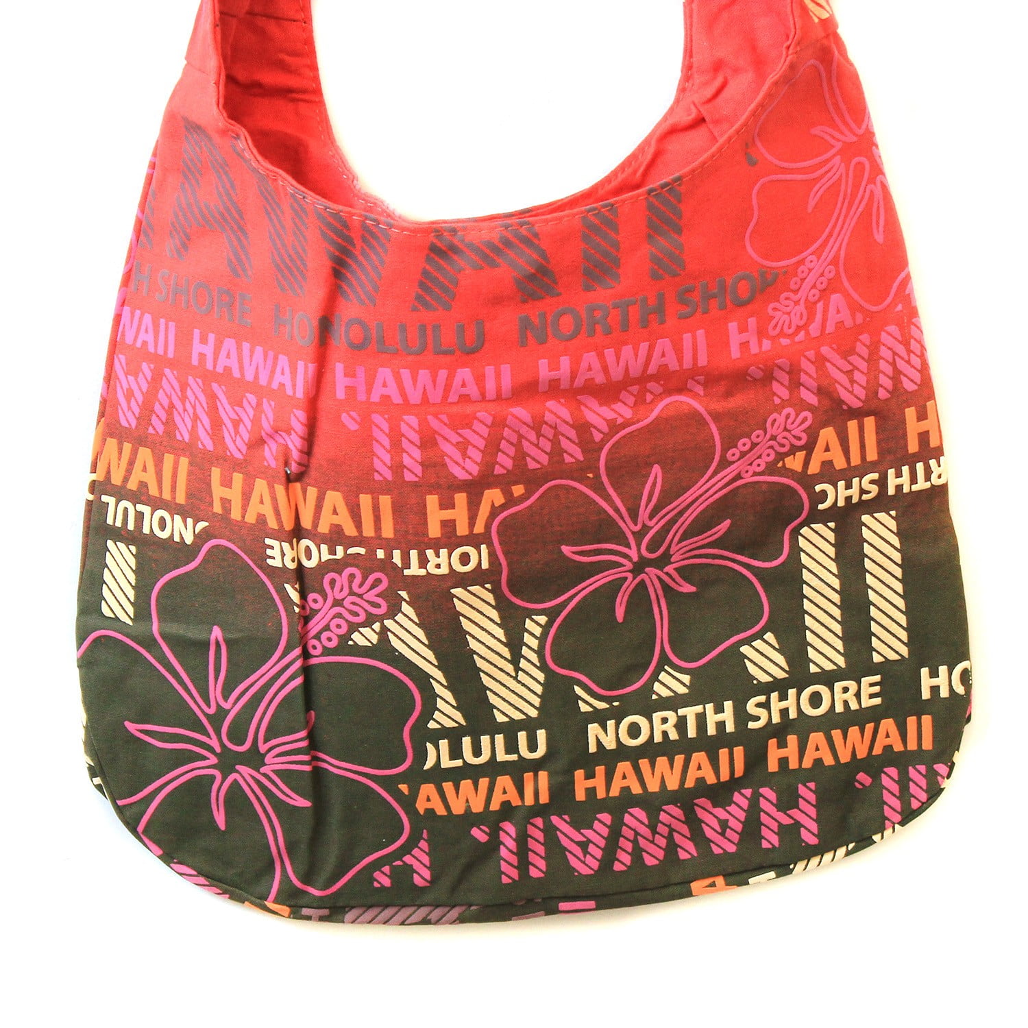 Hawaiian Print Cotton Adjustable Cross body Bag in Hawaii Hibiscus