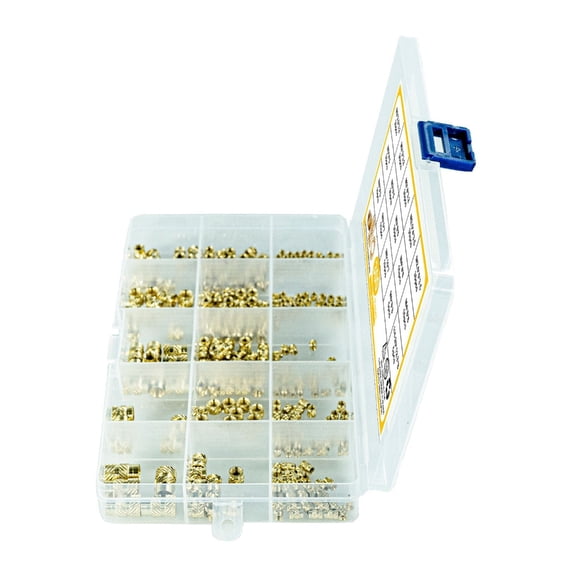 300 Pcs Brass Knurled 2/2.5/3/4/5/6mm Threaded Inserts Metric Knurled Assortment Kits for Printing