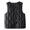 Black L, variant on Winter Women Layering Vest Coat Padded Button Closure V Neck Sleeveless Solid Color Winproof Heat Retention Outdoor Down Waistcoat