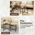 thumbnail image 5 of CRXX Nesting Coffee Table Set of 2, Round Coffee Tables with Wood Tabletop & Heavy-Duty Metal Frame, Modern Circle End Table & Side Tables, Nesting Tables for Living Room, Bedroom-Rustic Brown, 5 of 10