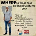 thumbnail image 4 of Nicky Bigs Novelties Elephant Ears Headband Trunk Costume Set for Adults - Gray, One Size, 4 of 6