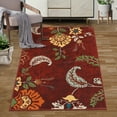 thumbnail image 2 of HOMERRY Washable Area Rugs 2' x 3' Small Abstract Modern Floral Rug Non-Slip Door Mat Boho Accent Throw Indoor Floor Carpets Red, 2 of 5