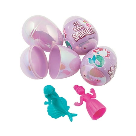 Glitter Fantasy Filled Easter Eggs - Party Supplies - 12 Pieces