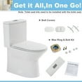 thumbnail image 2 of Sunrinx Rimless Modern Bowl 1.1/1.6 GPF Dual Flush One-Piece Toilet ADA 17" Comfort Height With Soft-Close Quiet Seat, 2 of 9