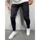 thumbnail image 3 of Color Sólido Stretch Casual Slim Fit Jeans Hombre, 3 of 8