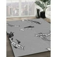 thumbnail image 2 of Ahgly Company Indoor Square Patterned Gray Cloud Gray Area Rugs, 5' Square, 2 of 6