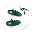 thumbnail image 3 of INSPIRE CHIC Women's 2 Pairs Flat Ribbon Sneaker Canvas Shoelaces Dark Green 100 cm/39.5", 3 of 3