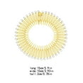 thumbnail image 3 of ziyahi Full Circular Tooth Interlocking Stretch Comb Flexible Crystal Circle Combs Hairband Holder Head Band Banquet Hairstyling Yellow, 3 of 9