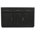 thumbnail image 6 of Fernious 3 Drawer 3 Door Sideboard in Dark Gray Finish on Mango Solid Wood, 6 of 6