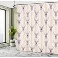 thumbnail image 4 of Ambesonne Deer Shower Curtain, Hipster Glasses Mustaches Art, 69"Wx70"L, Eggshell Lilac, 4 of 4