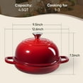 thumbnail image 2 of Daluvenix Enameled Cast Iron Dutch Oven for Sourdough Bread Baking, 4.5qt Cast Iron Bread Pot with Lid and Handles, Bread Dutch Oven, Red, 2 of 8