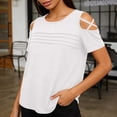 thumbnail image 6 of Women's Summer Tops Summer Solid Color Slant Neck Sleeveless Top Tunic Tops Cute Loose Ladies Blouses Beige XS, 6 of 10