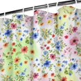thumbnail image 3 of Pioneer Flower Floral Print Pattern Shower Curtain 36”x72", Bathroom Decorative Shower Curtain Set with 12 Hooks, Waterproof Washable, 3 of 6