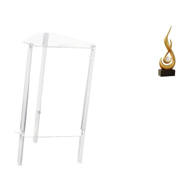 Mesita De Noche Minimalista De Acrílico Con Escultura Abstracta De Resina De Fuego, Moderna Mesita De Noche Y Figura De Llama Para Sala De Estar, Dormitorio, Hogar, Oficina, Armario.
