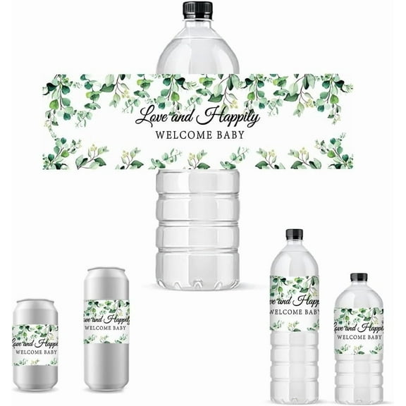 30pcs Leaf Water Bottle Labels - Waterproof Stickers Self-Adhesive Cover Tags