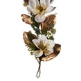 thumbnail image 5 of Vickerman 60" White Magnolia Garland., 5 of 5