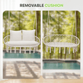 thumbnail image 5 of Magshion 2 Person Hammock Chair, Hanging Hammock Macrame Swing with Cushion, Cotton Rope, Tassels, Bohemian Style Hanging Chair for Bedroom Indoor Outdoor, Beige, 5 of 8