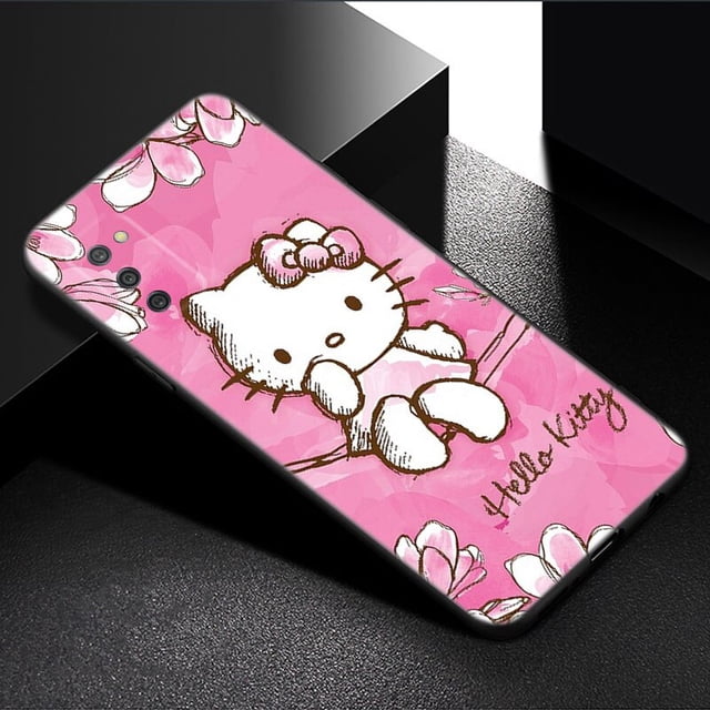 Funda de teléfono de gatito Kawaii para Samsung Galaxy A01 A03 Core A02 A10 A20 S A20E A30 A40 A41 A5 A6 A8 Plus A7 A9 2018 Fivean LED