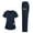 Navy, variant on CHUMUD Scrubs Set for Women with Pockets V-Neck Short Sleeve Top & High Waist Straight Leg Pants Medical Uniforms for Nurse, Doctor, Healthcare Workers