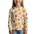 thumbnail image 3 of DISNIMO Thanksgiving Maple Leaf Shirt Long Sleeve for Kids Long Sleeve Shirts for Girls 9-10 Long Sleeve Shirt Kids Crew Neck Tshirt Girls Long Sleeve T Shirts Soft Kids T Shirt Casual Tops, 3 of 7