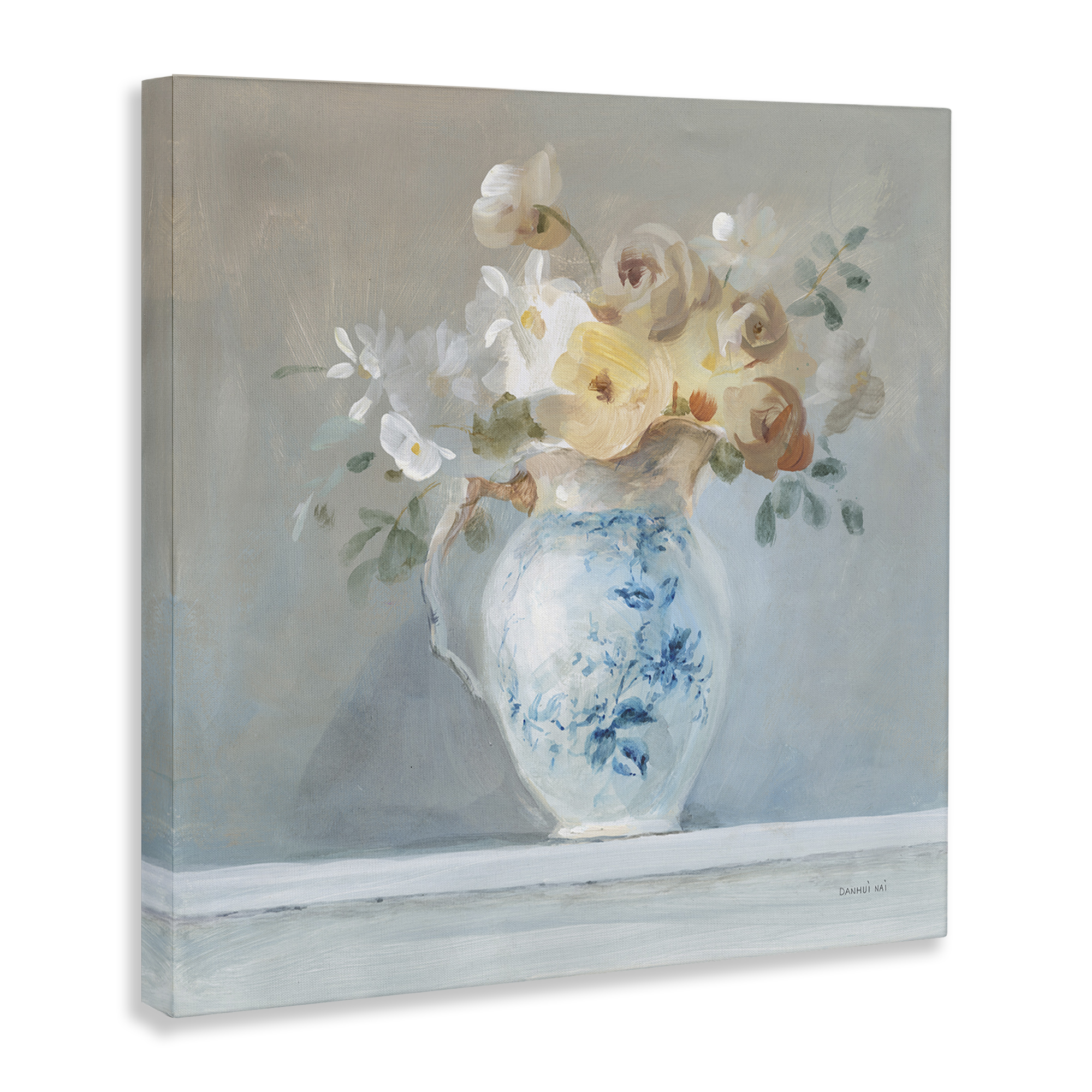 Stupell Industries Heirloom Flower Bouquet Botanical & Floral Painting Gallery Wrapped Canvas Art Print Wall Art, 36 x 36