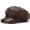 Coffee, variant on Minzimin Women's PU Leather Plain 8 Panel Octagonal Hat British Style Artist Painter Newsboy Cap