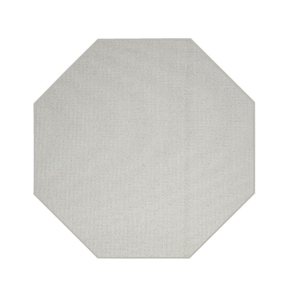 Furnish My Place Framed Rug - 9 ft., Octagon, Beige, Designer Accent Rug for Hallways, Living Rooms, Bedrooms