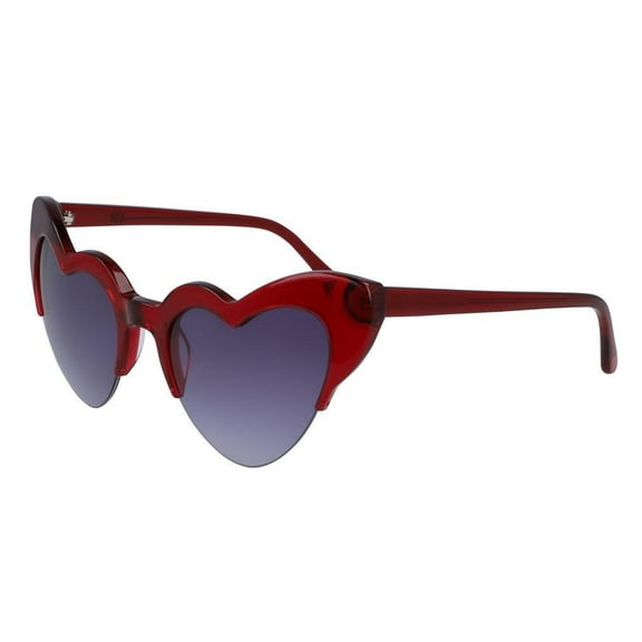 NEW Draper James DJ 7012 615 Red Heart Shaped Sunglasses with Grey Lenses & Case