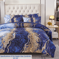 thumbnail image 6 of ZXJMHJ Queen Size Blue Comforter Set,6-Piece Watercolor Marble Printed Bedding with Sheets, Utra Soft and Lightweight Bed Set for Women Men, 6 of 9