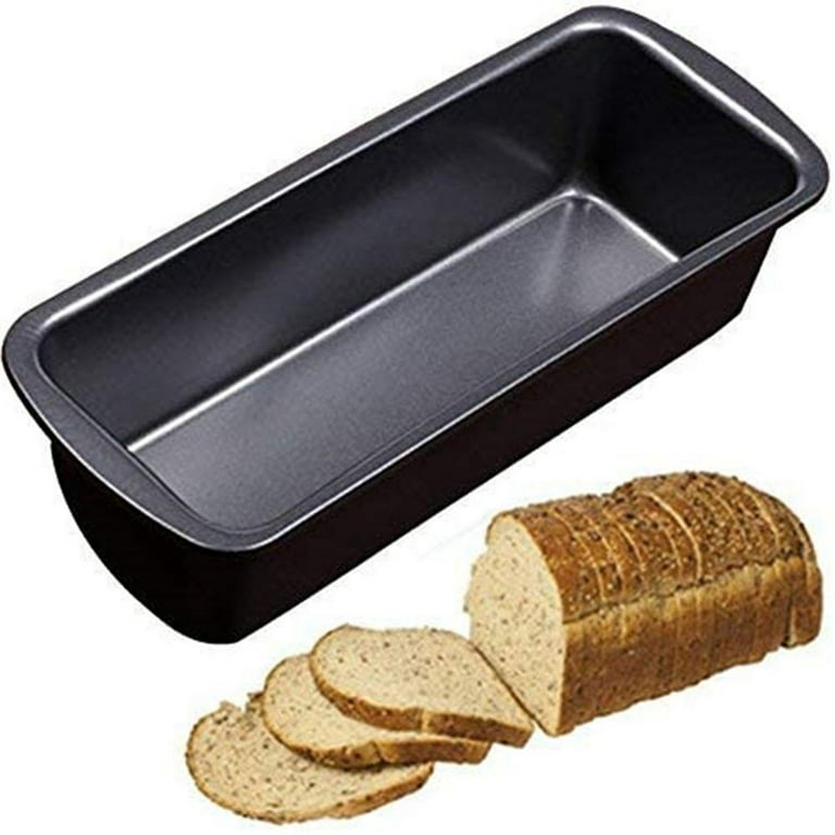 Egen Bread Pan Loaf Pan for Baking, Non-Stick Carbon Steel Baking Bread Toast Mold Loaf Baking Pan Set (10x5.1-Black 4pcs)