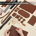 thumbnail image 3 of DIY PU Leather Shoulder Bag Making Kit DIY Leather Silk Ribbon Shoulder Tote Bag Making Material Women Handicraft Crossbody Bag Making Tool Kit Handmade Craft Bag Making Accessories Brown, 3 of 9