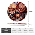thumbnail image 4 of Lsque Chucky Pattern Ceramic Decorative Plate Decorative Plates with Display Stand Personalized Porcelain Plate Ceramic Ornaments for Wall Hanging Decoration-7in, 4 of 6